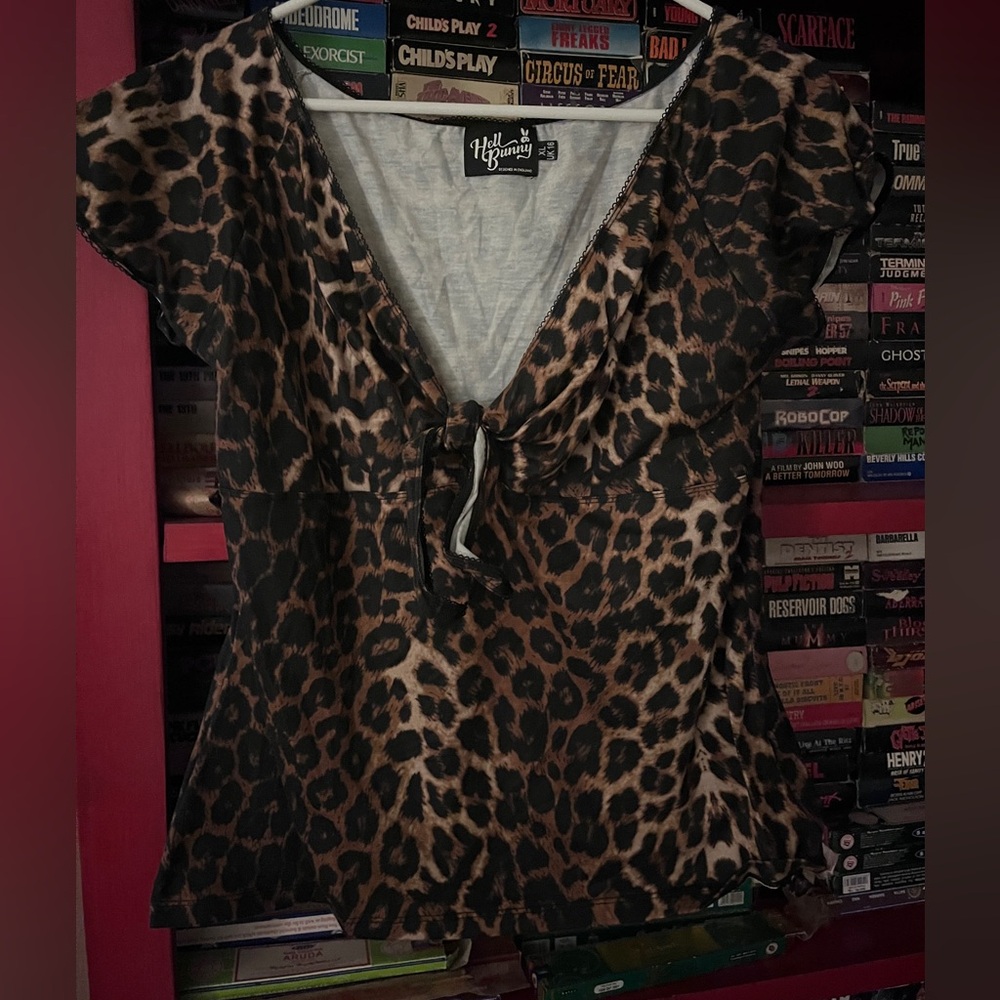 Rockabilly Goth Psychobilly Leopard PinUp Hell Bunny XL